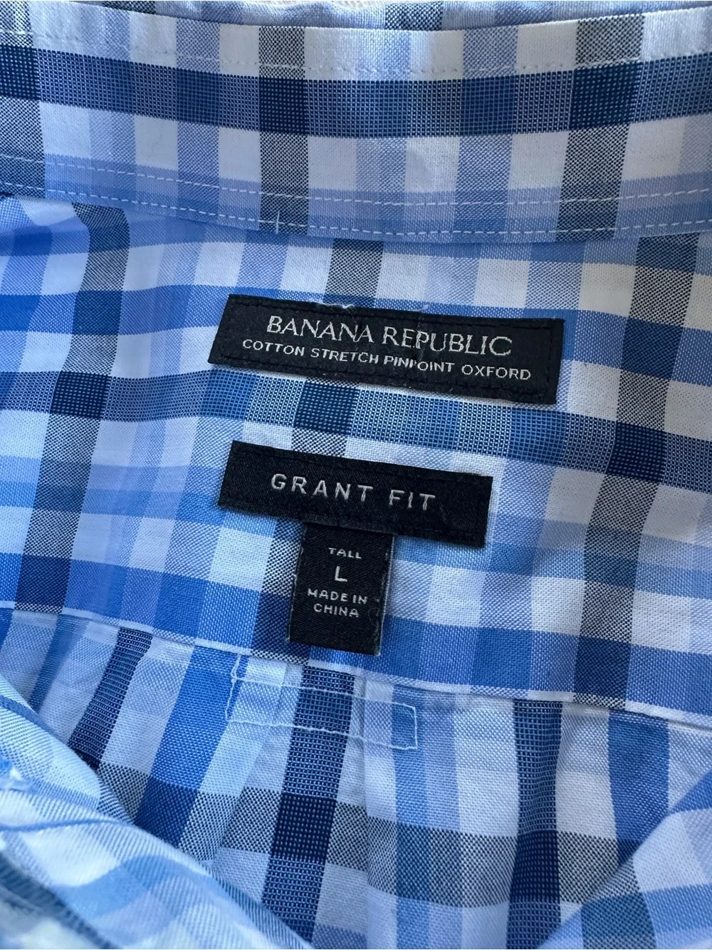 BANANA REPUBLIC Cotton Stretch Oxford Shirt | Grant Fit - Large Tall